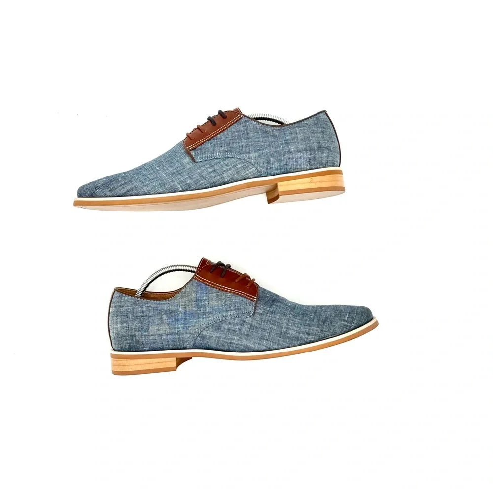 Giorgio Brutini Blue and Tan‎ Oxfords